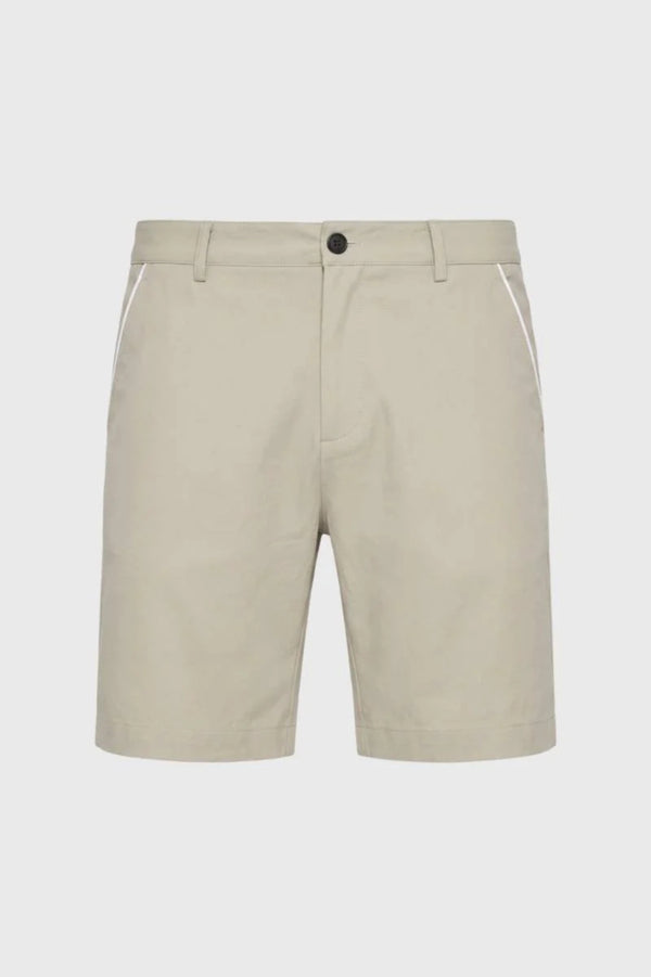 Bermudashorts för herrar - Elegant sport med kontrastfärgad piping | Sommar