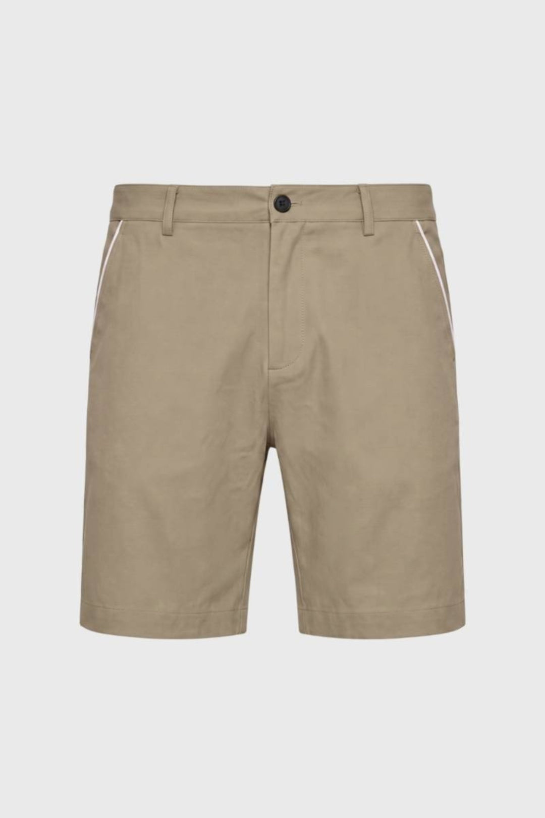 Bermudashorts för herrar - Elegant sport med kontrastfärgad piping | Sommar