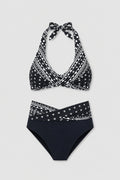 Bikini Dam | Halterneck med Omlottdesign | Hög Midja | Stretchmaterial