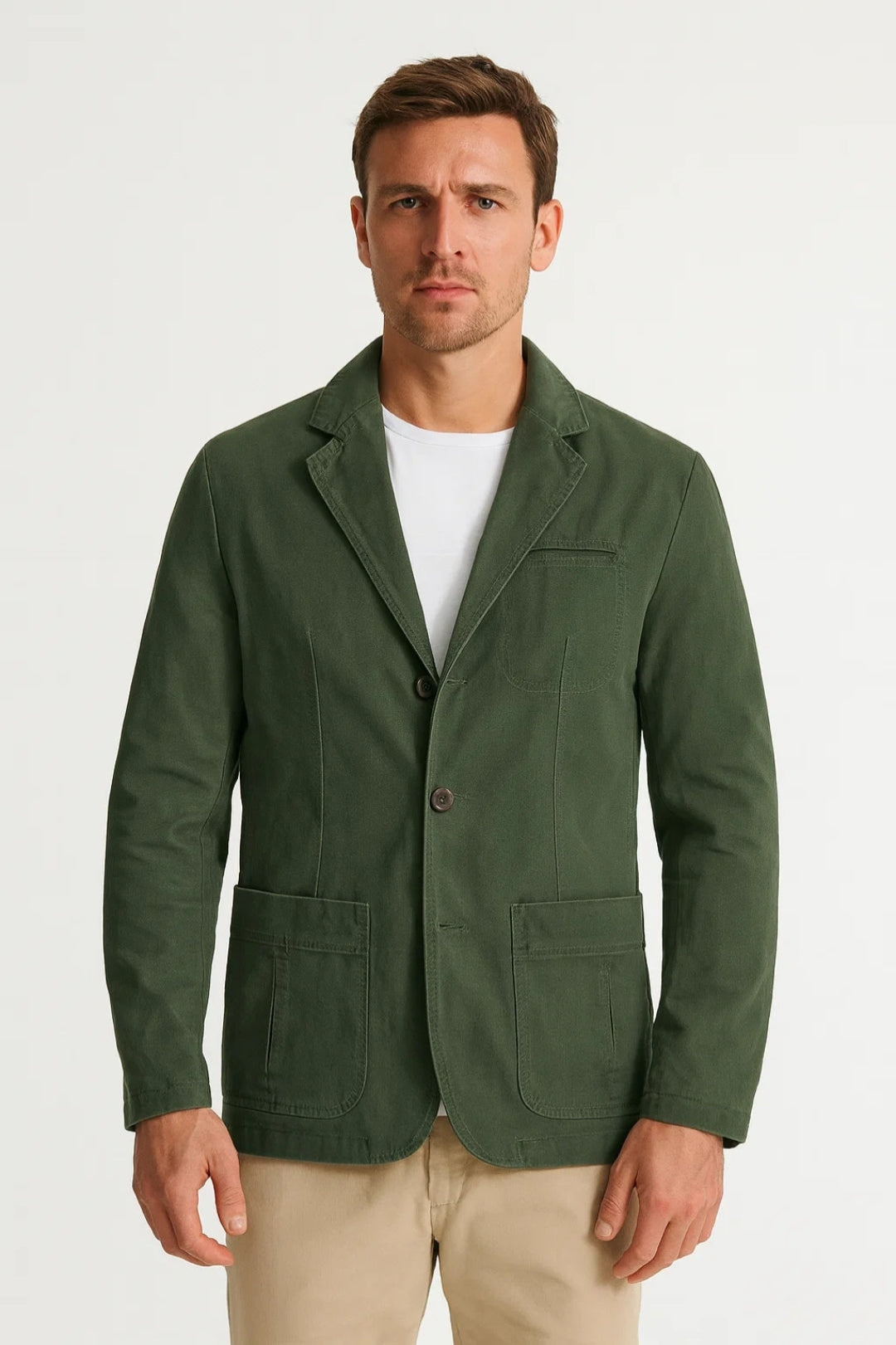 Blazer Herr - Avslappnad Passform Med Fickor | Casual