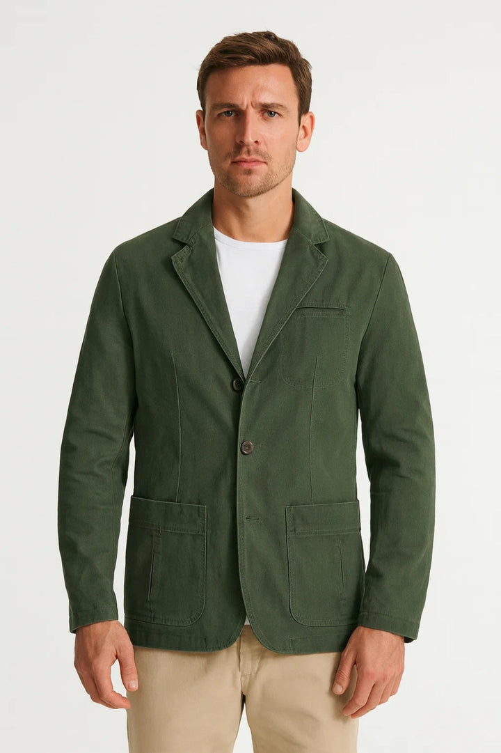 Blazer Herr - Avslappnad Passform Med Fickor | Casual