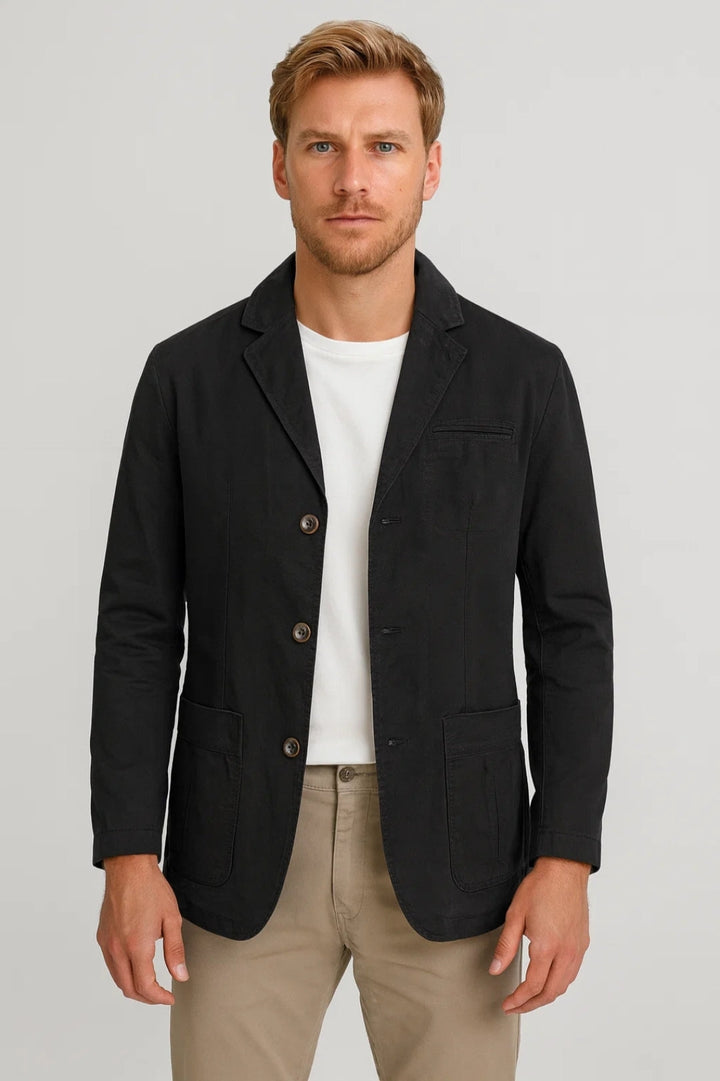 Blazer Herr - Avslappnad Passform Med Fickor | Casual