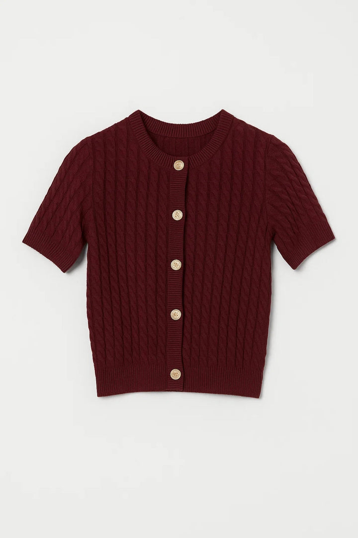 Sommar Cardigan Dam | Tvinnad | Knappar och Kortärmad