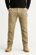 Cargobyxor för män - Slim Fit Fickor med dragkedja Knäskydd | Casual