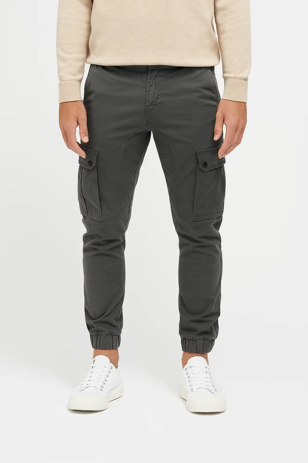 Cargobyxor för män - Slim Fit Sidofickor på anklarna | Casual