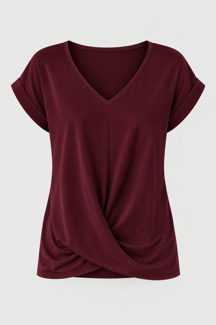 Cleo | Avslappnad T-shirt med sweetheart-urringning