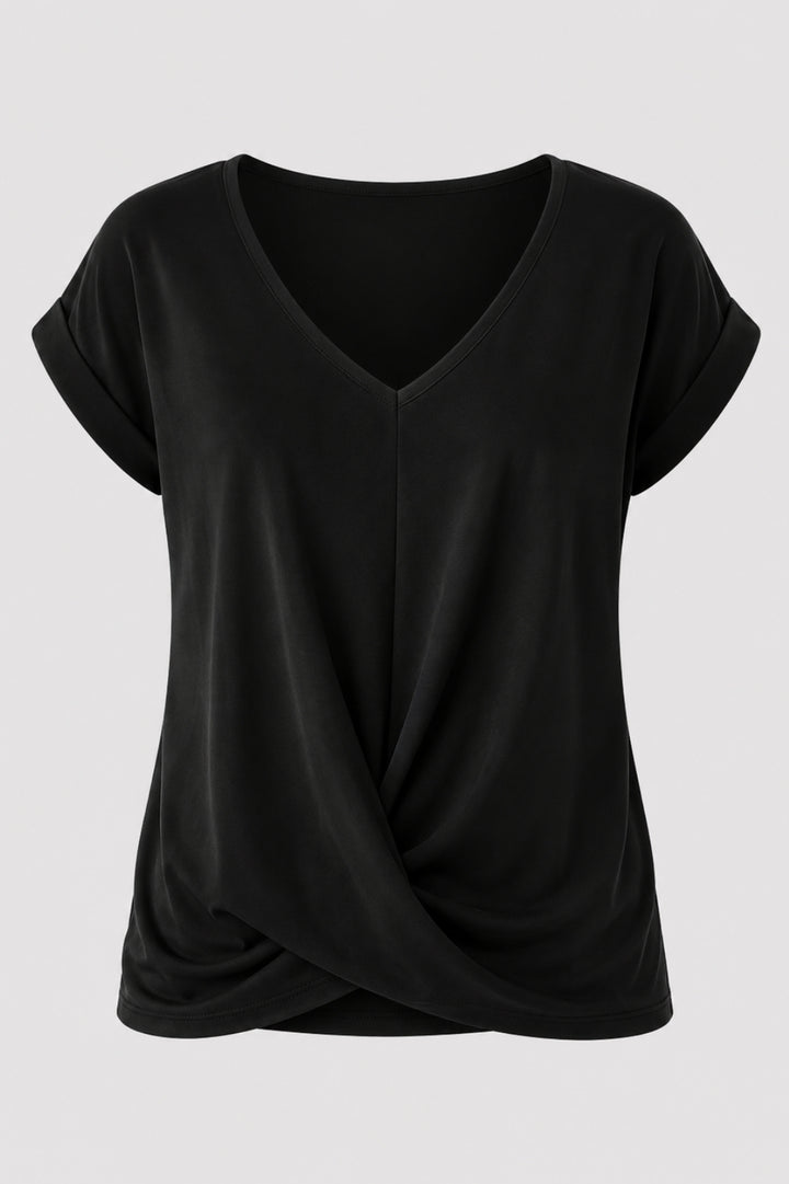 Cleo | Avslappnad T-shirt med sweetheart-urringning