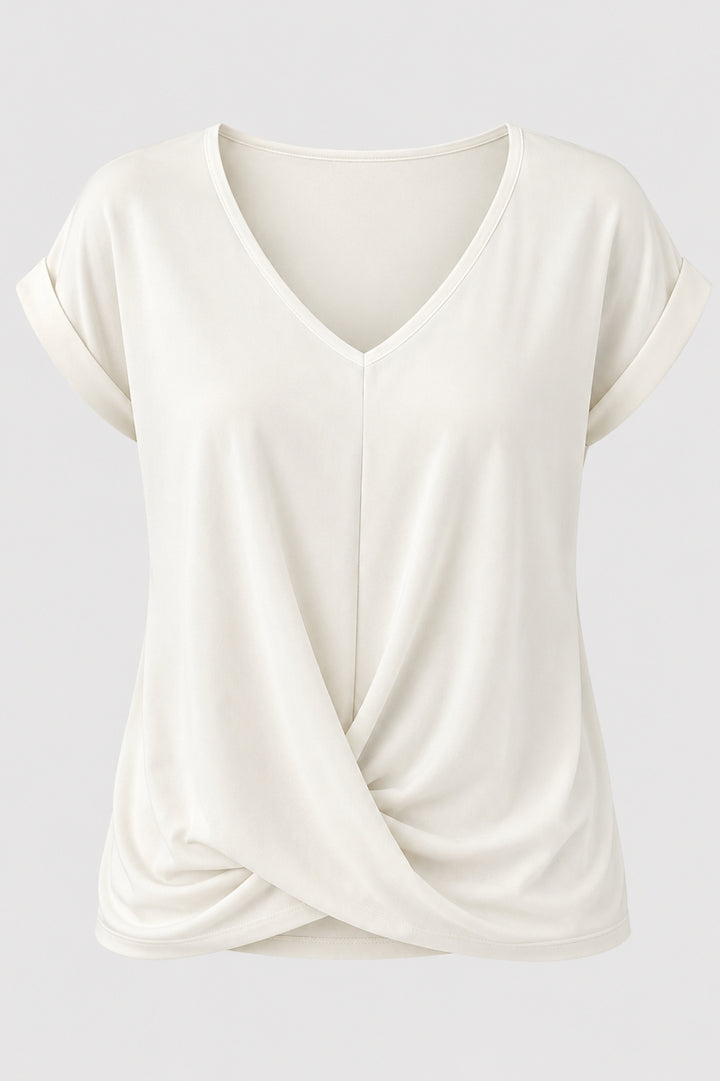 Cleo | Avslappnad T-shirt med sweetheart-urringning