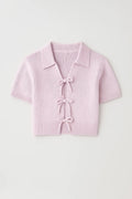 Dam Cardigan | Kort Textur | Elegant Silhuett för Mi-Säsong