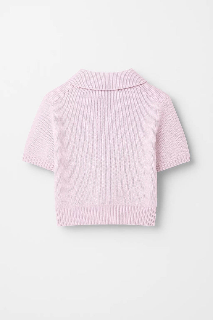 Dam Cardigan | Kort Textur | Elegant Silhuett för Mi-Säsong