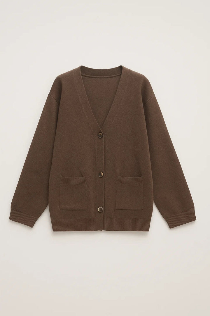 Dam Cardigan | Rak Passform | Minimalistisk Vinterstil