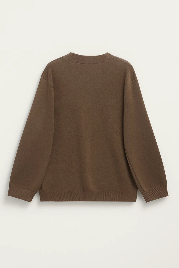 Dam Cardigan | Rak Passform | Minimalistisk Vinterstil