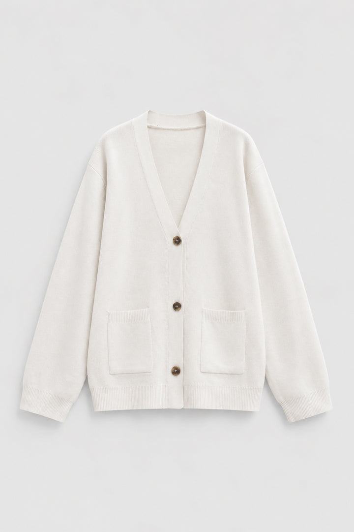 Dam Cardigan | Rak Passform | Minimalistisk Vinterstil