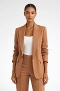 Damblazer | Elegant figursydd | Med revers | Höst