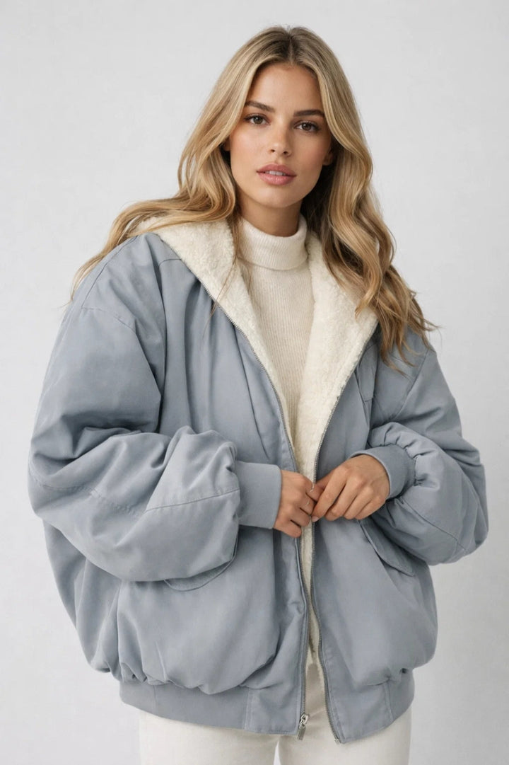 Damblouson | Oversized Teddy Fleece Jacket for Winter