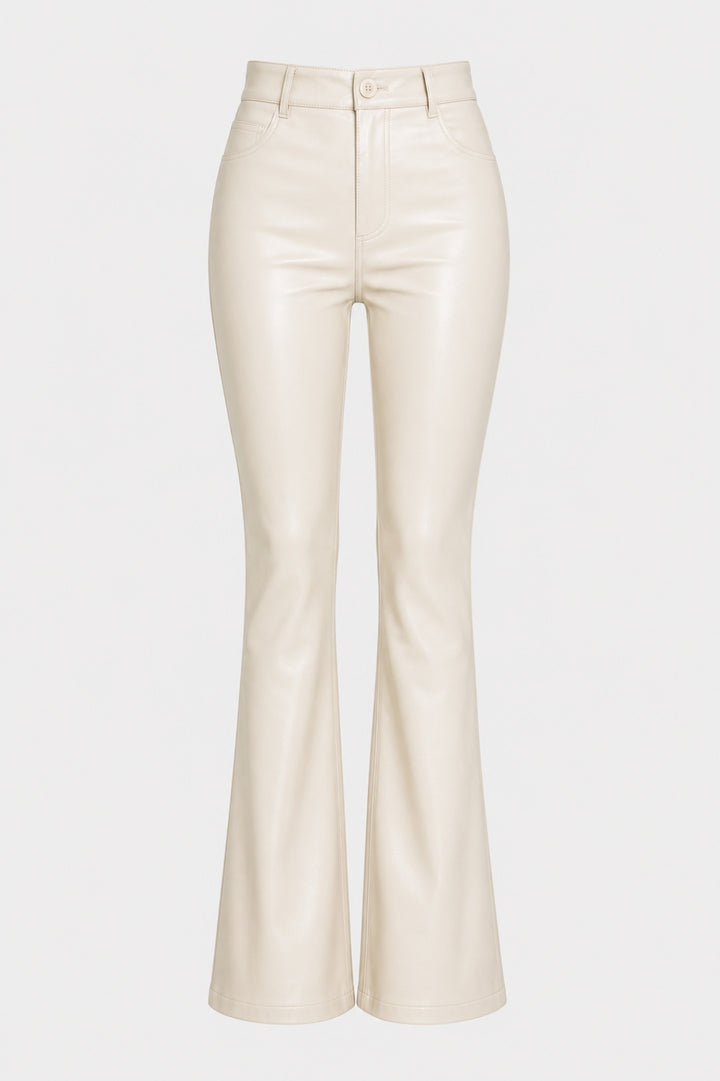 Dambyxor Flare | Hög Midja | Lyxig Skinnlook | Smickrande Passform
