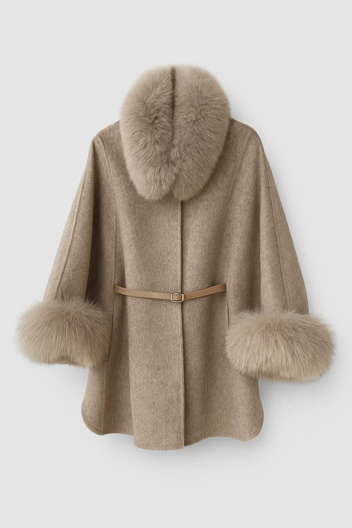 Damescape | Elegant modell med faux fur-finish | Varm och stilfull för vintern