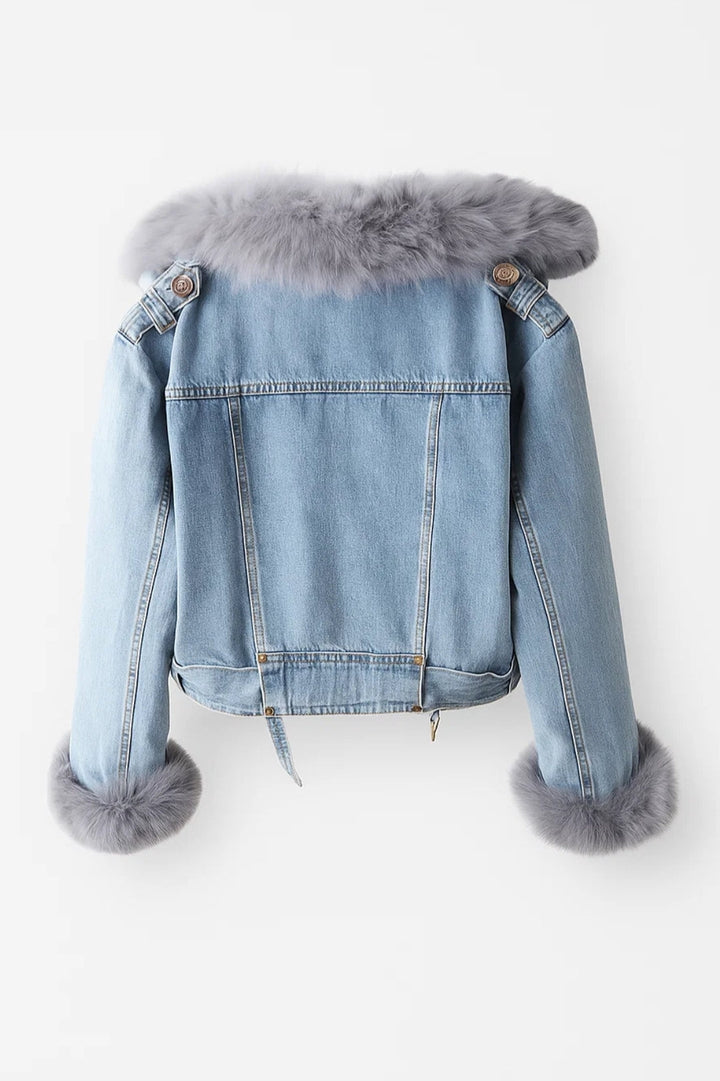 Damjacka | Citywear | Biker | kontrasterande krage för vinter