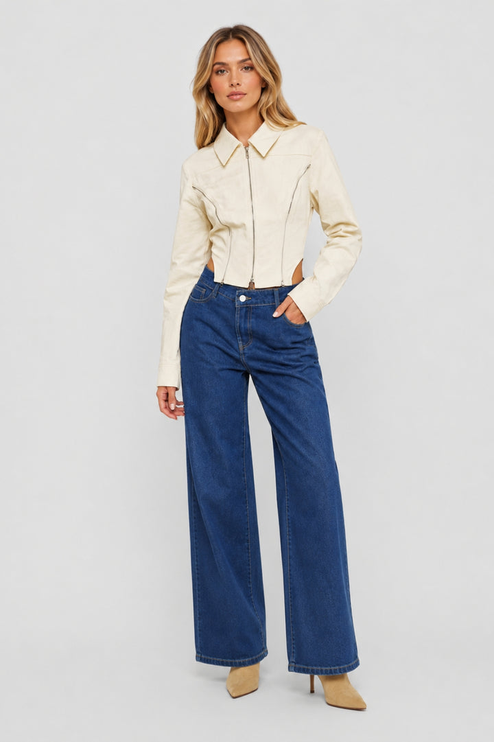 Damjeans | Hög Midja | Rak Passform | Bekväm Denim