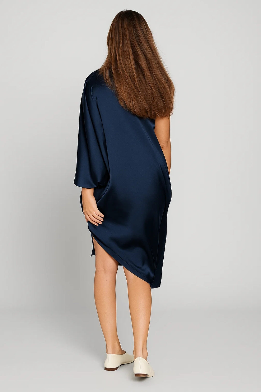 Damklänning | Kort | Elegant | Flödande Asymmetrisk design för sommaren