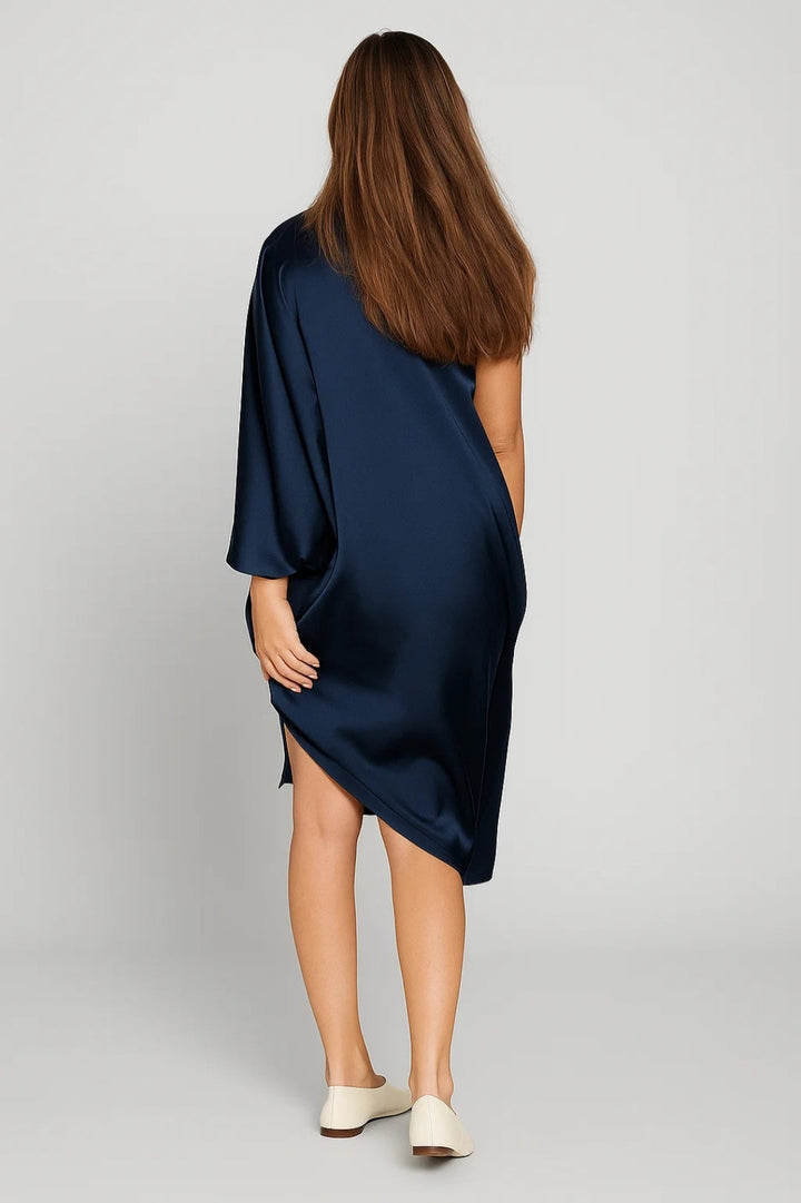 Damklänning | Kort | Elegant | Flödande Asymmetrisk design för sommaren