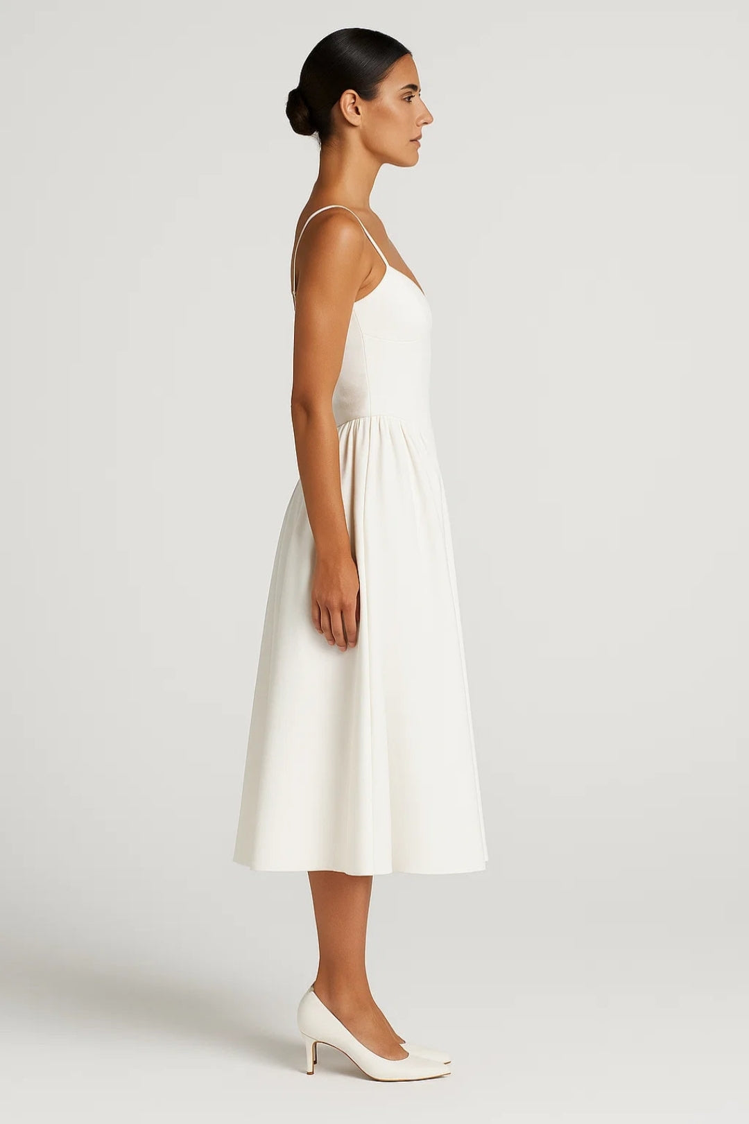 Damklänning | Midi | Elegant | utsvängd kjol för sommaren