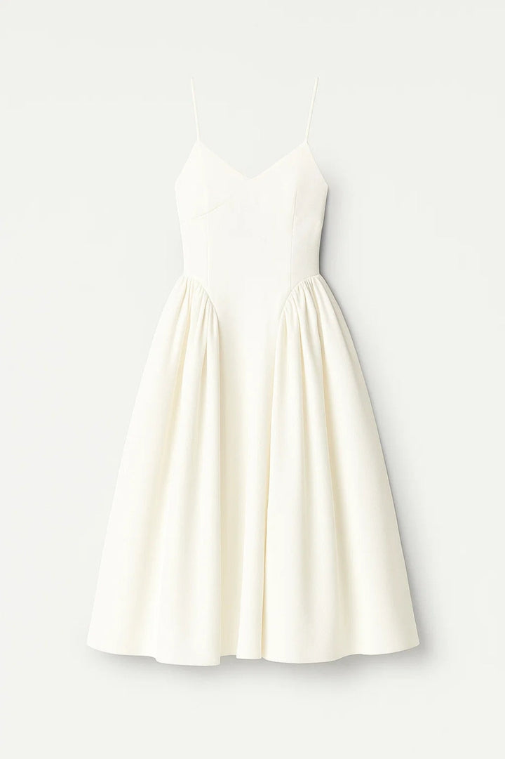 Damklänning | Midi | Elegant | utsvängd kjol för sommaren