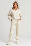 Damset | loungewear | strukturerad dragkedja för vinter