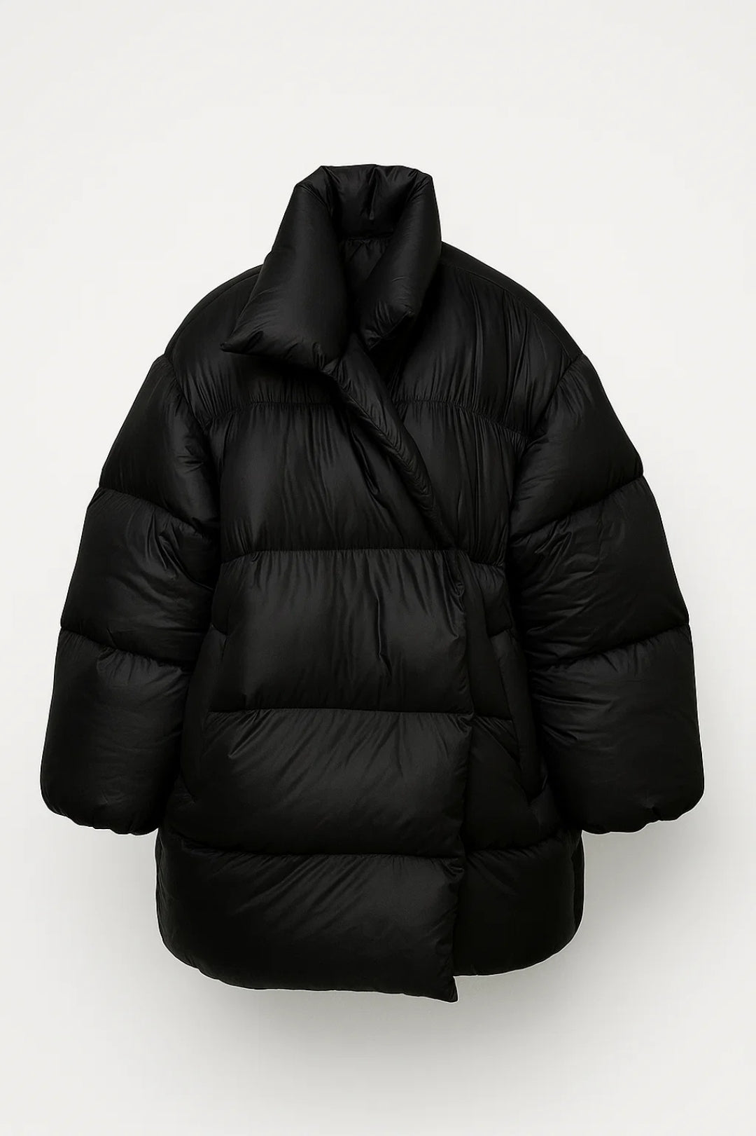 Vaddad damjacka | Oversized modell med hög krage | Varm och lätt