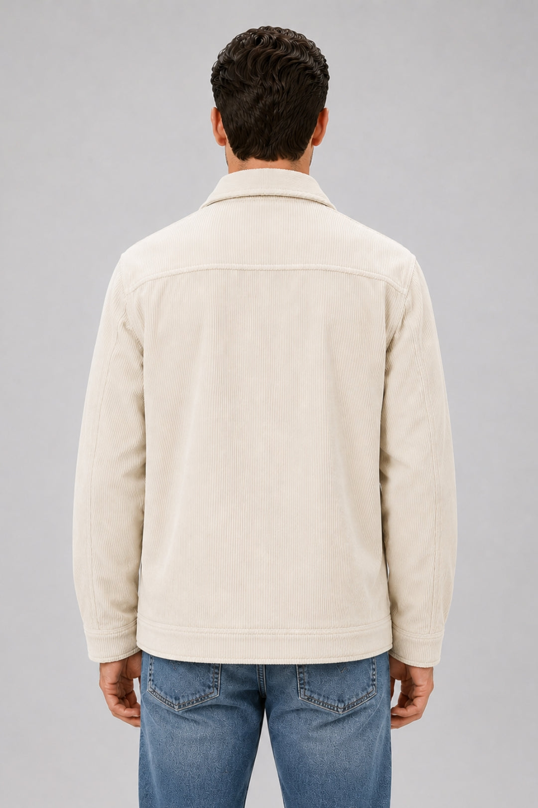 Herrens Corduroy Overshirt – Bomullskjorta med knappar