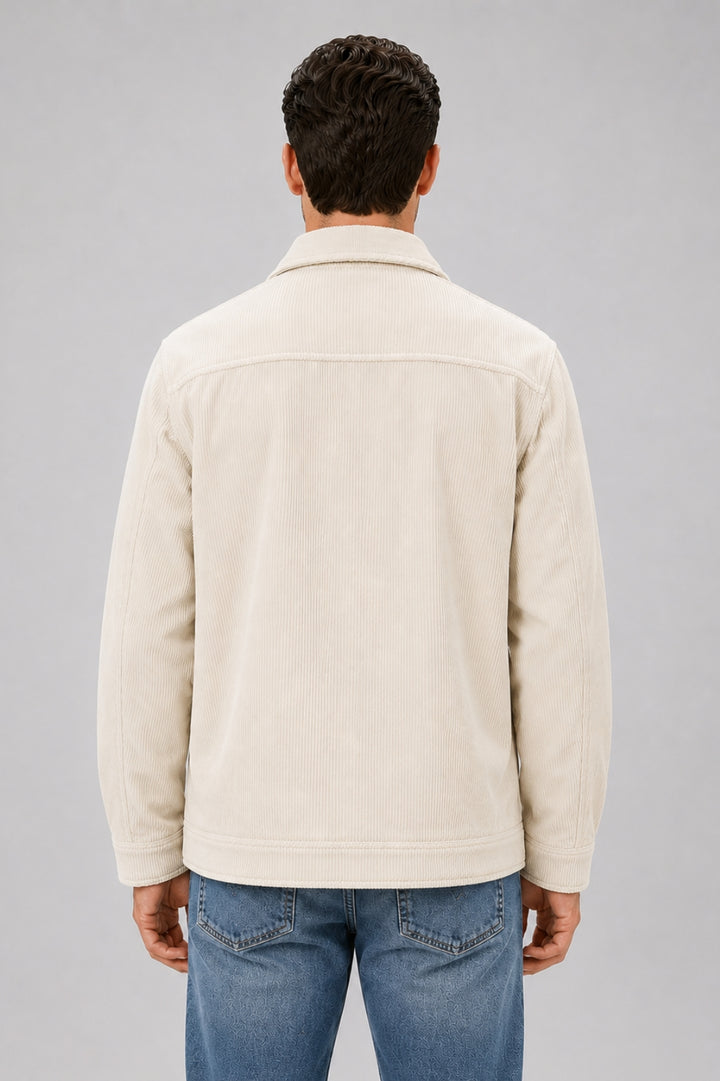 Herrens Corduroy Overshirt – Bomullskjorta med knappar