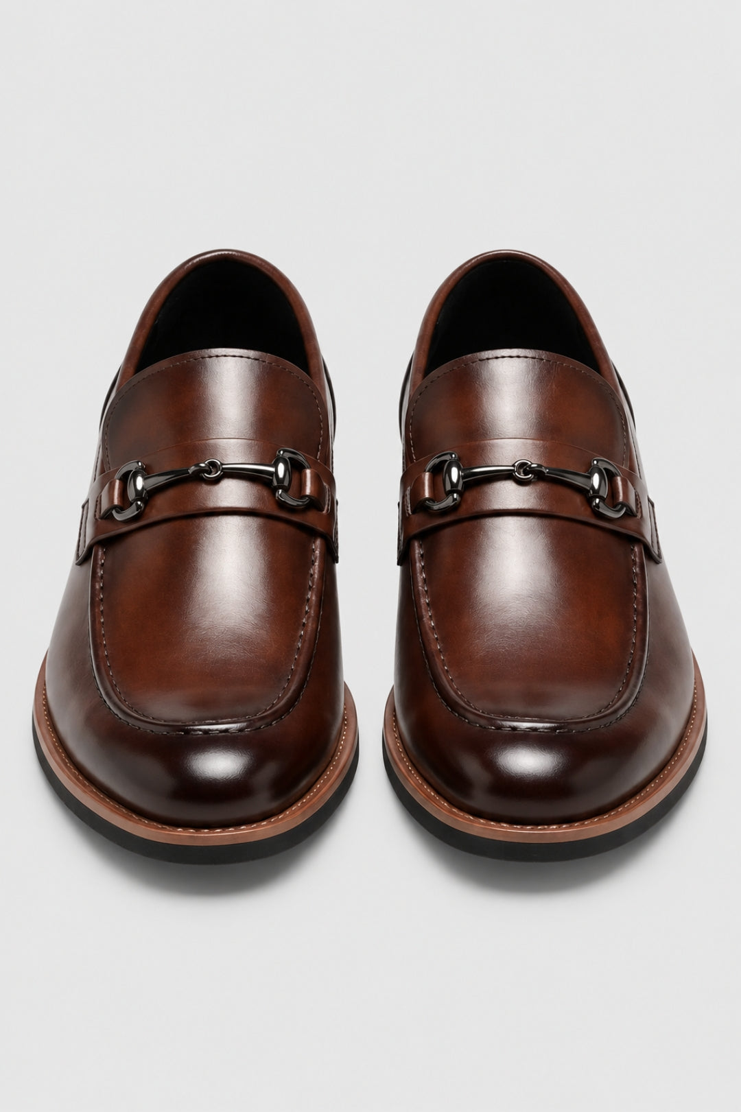 Herrens polerade business-loafers