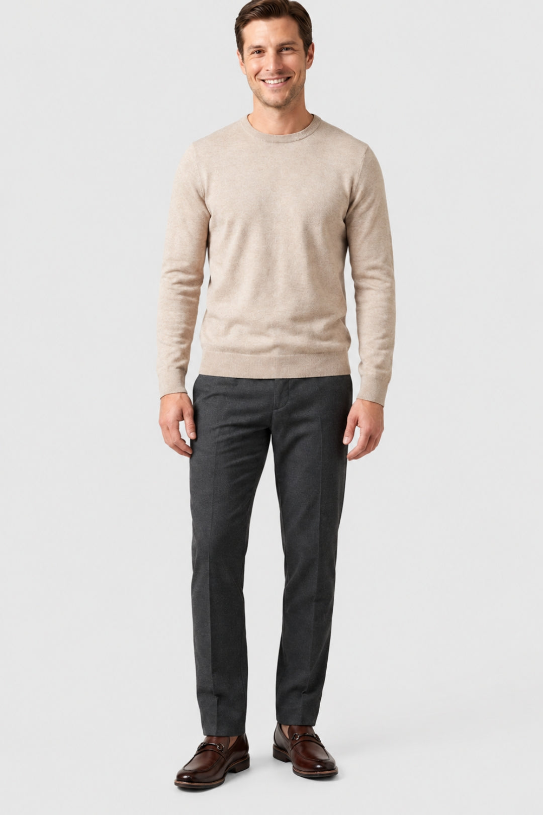 Herrens polerade business-loafers