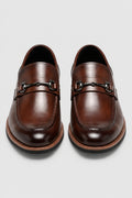 Herrens polerade business-loafers