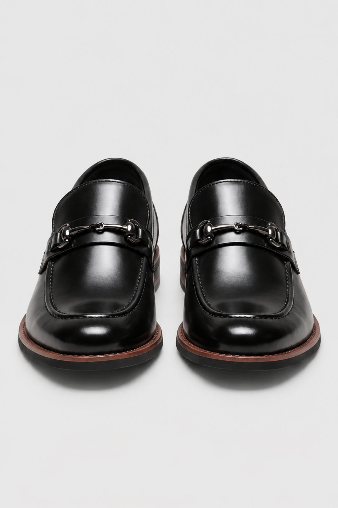 Herrens polerade business-loafers