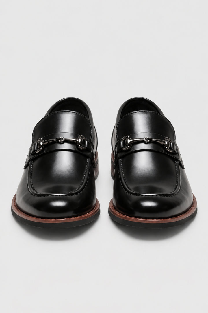 Herrens polerade business-loafers