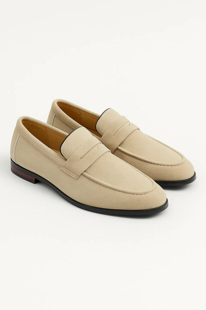 Herrmockasiner - Penny Loafer Kontrastfärgad sula utan snören | Chic