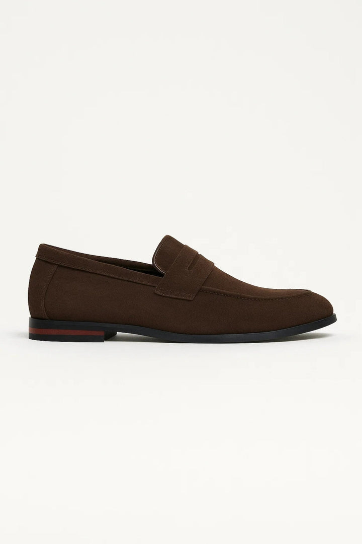 Herrmockasiner - Penny Loafer Kontrastfärgad sula utan snören | Chic