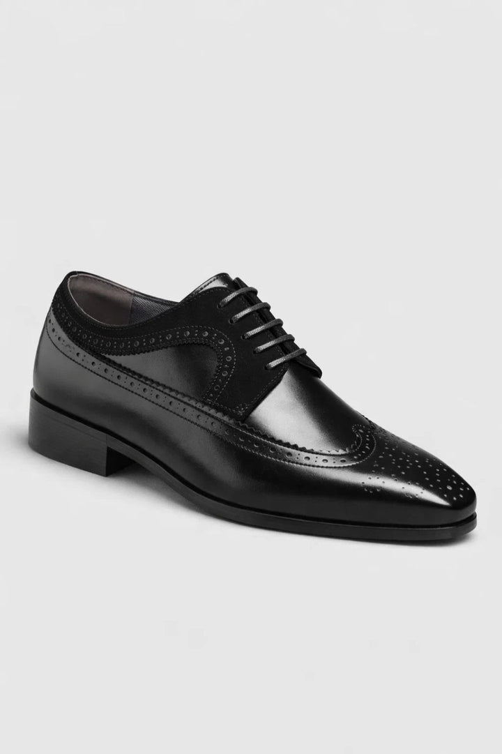 Herrskor - Derby med snörning, blommig tå och brogue-detaljer | Chic