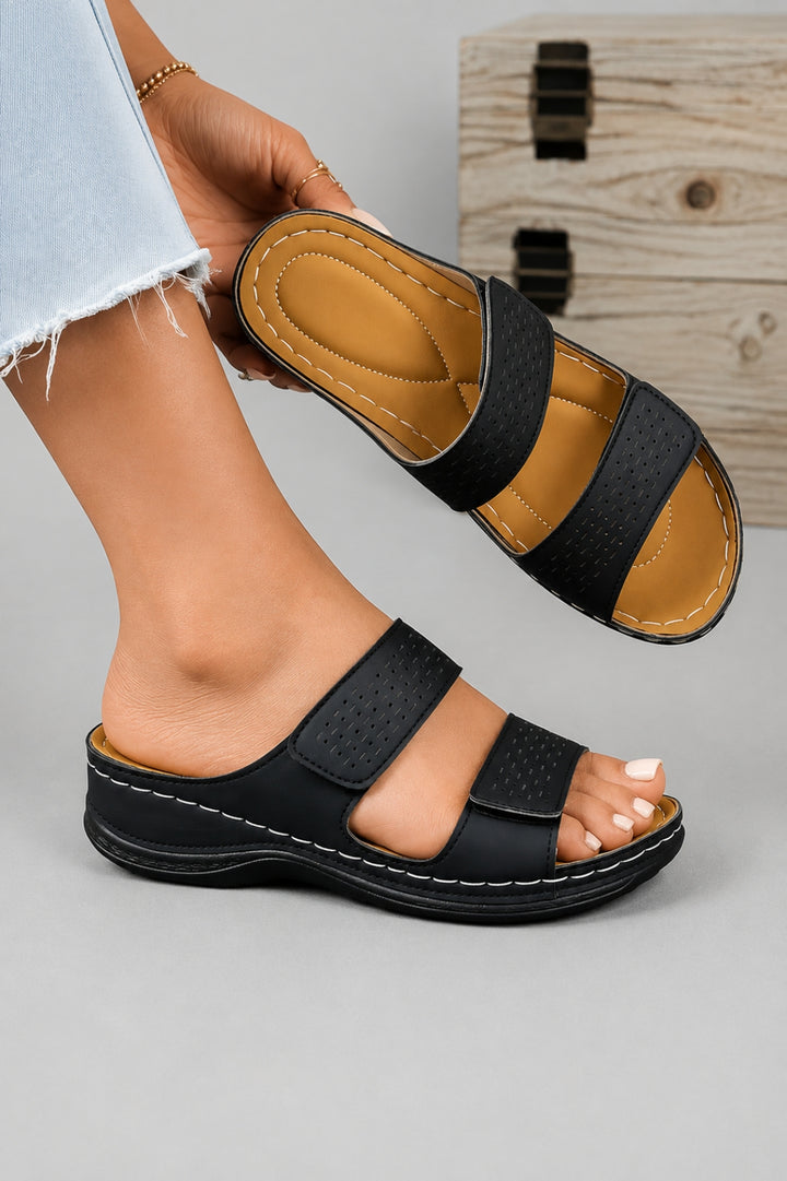Iris - Ortopediska Sandaler för Damer med Dubbel Rem och Mjuk Dämpning
