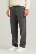 Jeans med vid passform för män Faded Mid-rise Jeans | Casual