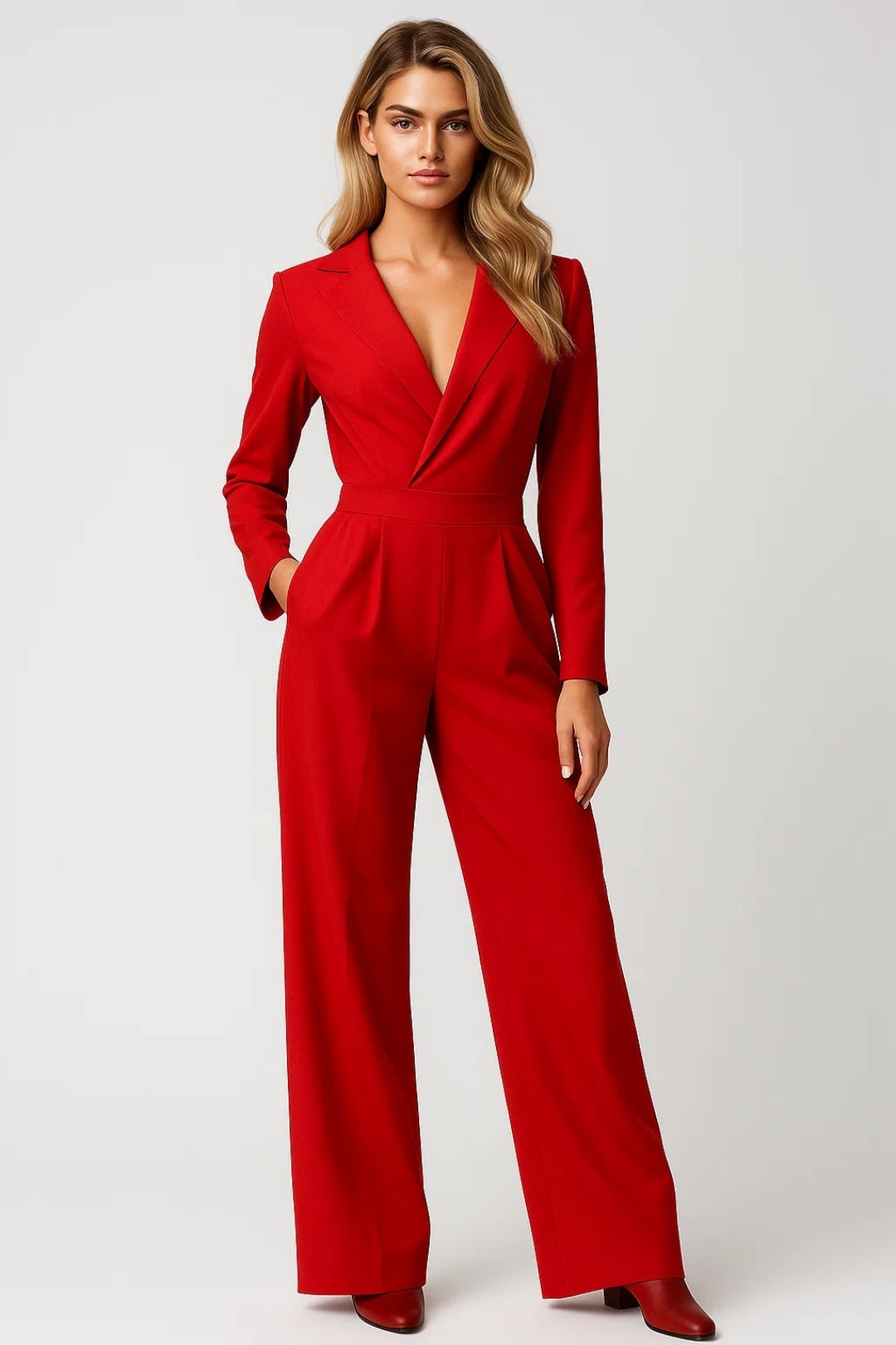 Jumpsuit Damer - Vida Ben med V-hals och Revers | Elegant