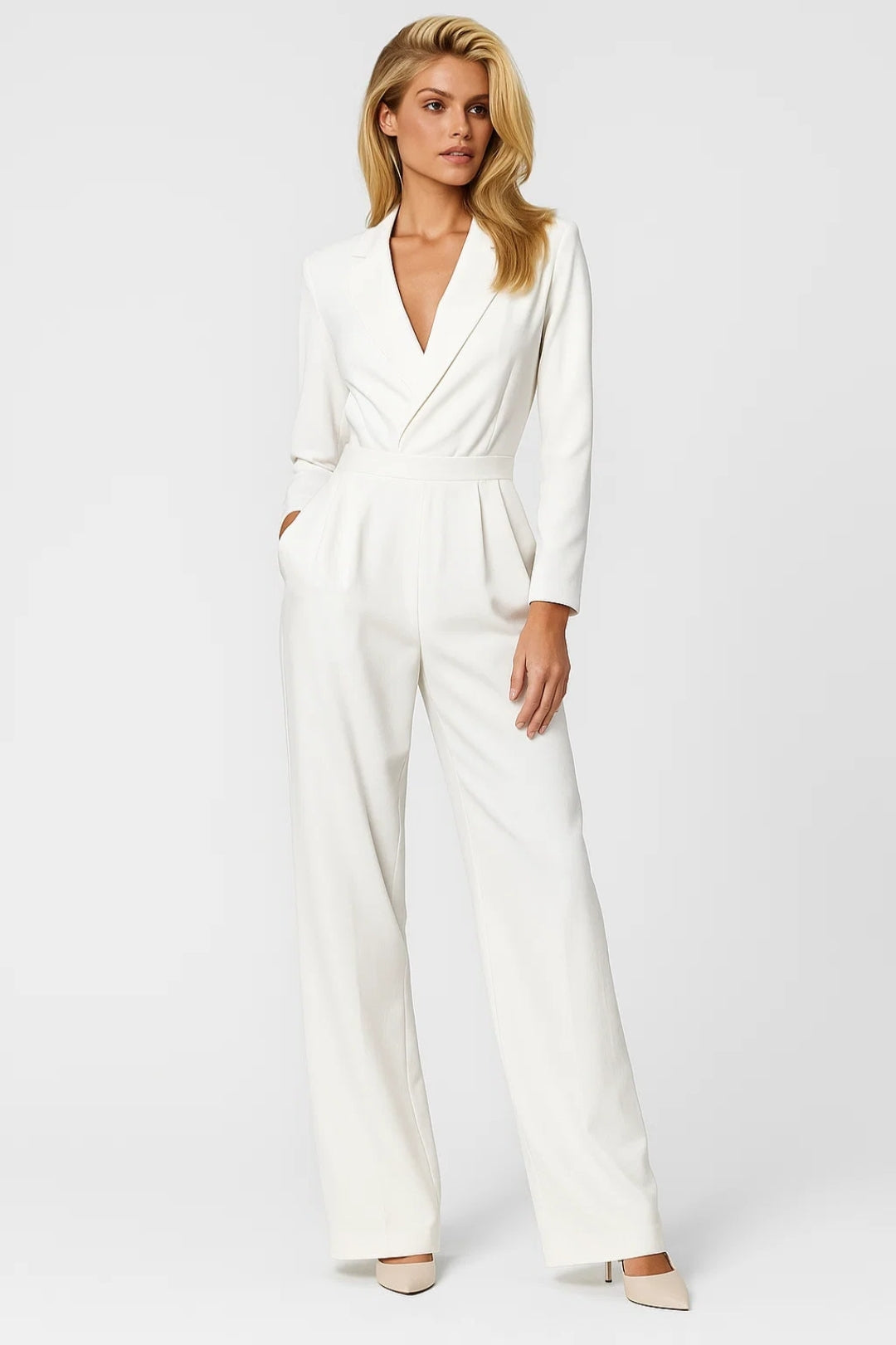 Jumpsuit Damer - Vida Ben med V-hals och Revers | Elegant