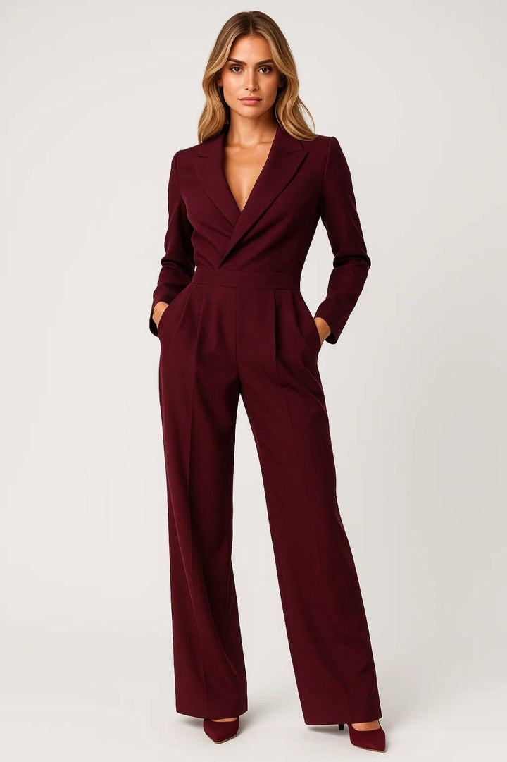 Jumpsuit Damer - Vida Ben med V-hals och Revers | Elegant