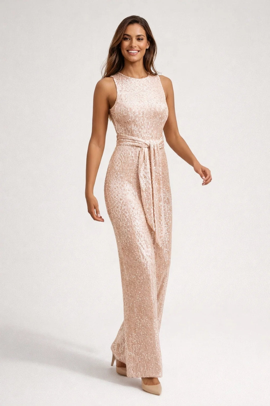 Jumpsuit för kvinnor | Byxor med vida ben &amp; chic outfit | Bälte med knytband för vintern