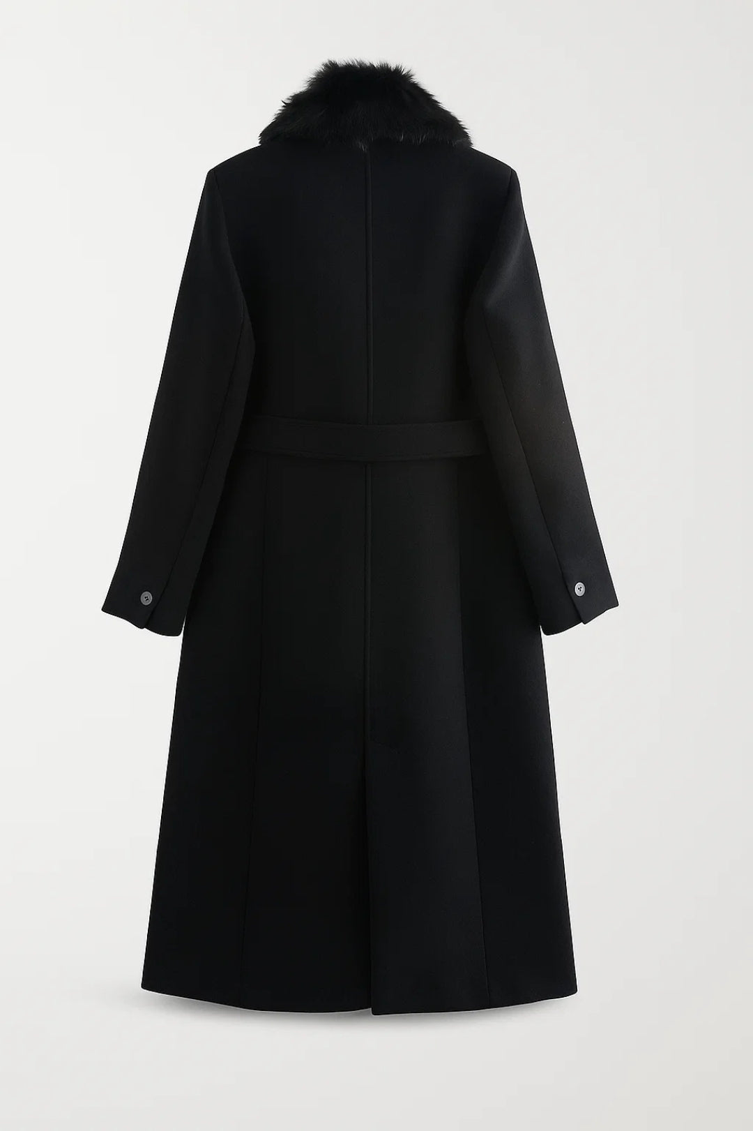 Lång damkappa | Klassisk stil med rosettbälte | Varm elegans