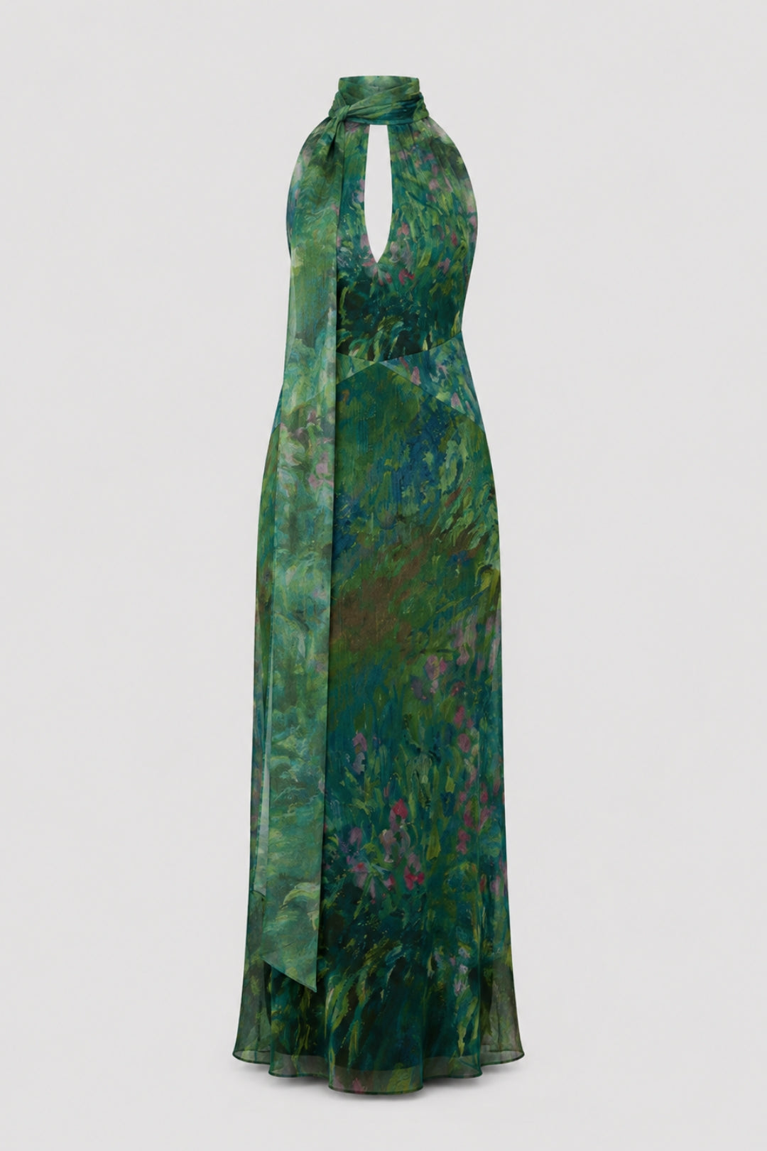 Maisie - Monet Iris Print Maxi Klänning