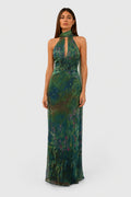 Maisie - Monet Iris Print Maxi Klänning