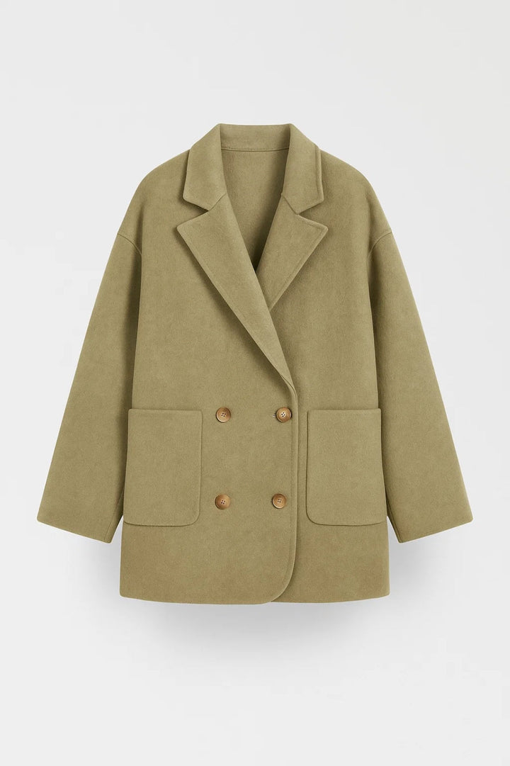 Damjacka | Elegant lång omlottjacka | Modern och perfekt för vintern