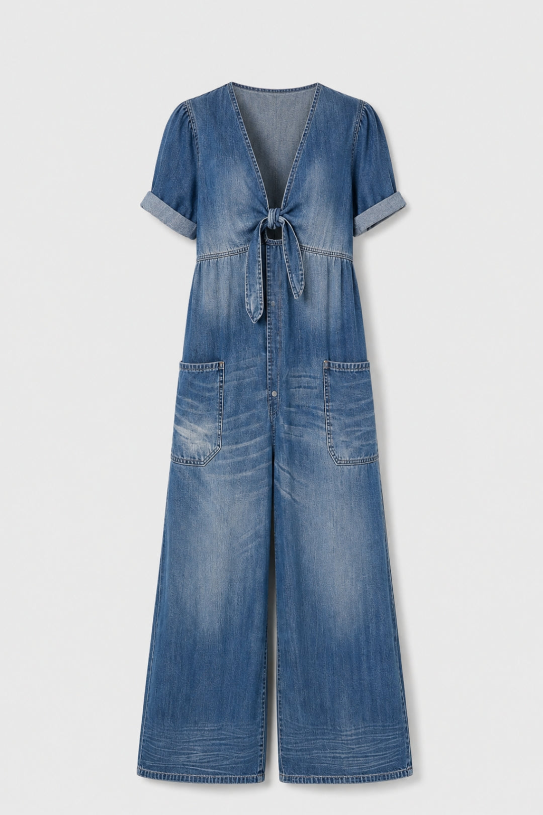 Maya | V-hals Kortärmad Jumpsuit